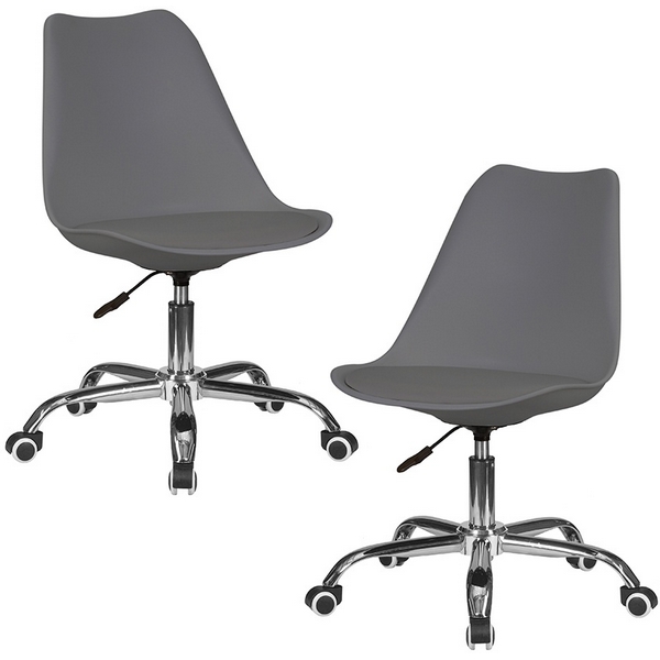 

Набор 2 шт офисное кресло для персонала DOBRIN MICKEY (темно-серый) Dobrin, LMZL-PP635D-N_CH-M_EL-GR-04