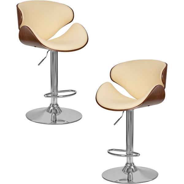 

Набор 2 шт стул барный DOBRIN KARTER (коричневое дерево, кремовый) Dobrin, LMZ-4905-N_CH-M_EL-cream