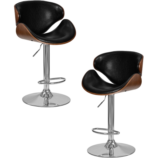 

Набор 2 шт стул барный DOBRIN KARTER (коричневое дерево, чёрный) Dobrin, LMZ-4905-N_CH-M_EL-black