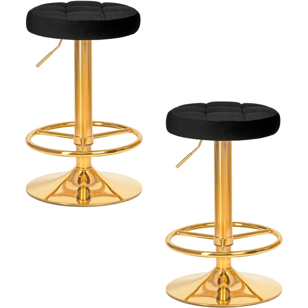

Набор 2 шт табурет барный DOBRIN BRUNO GOLD (черный велюр (MJ9-101)) Dobrin, LM-5008-N_G-M_V-MJ9-101