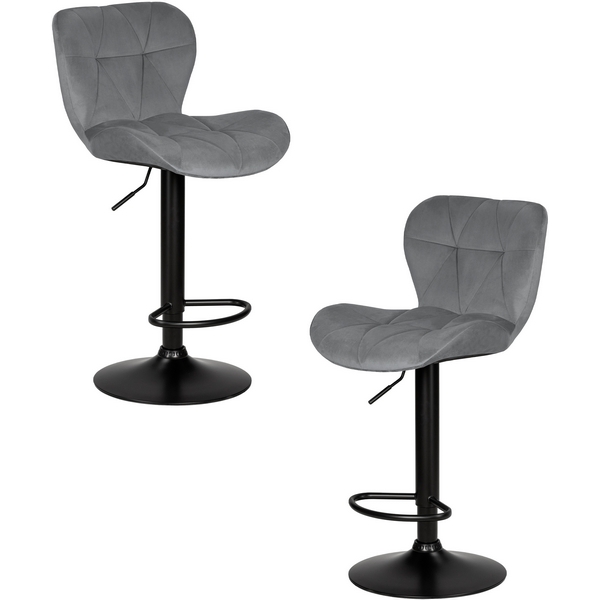 

Набор 2 шт стул барный DOBRIN BARNY BLACK (серый велюр (MJ9-75)) Dobrin, LM-5022-N_B-M_V-MJ9-75