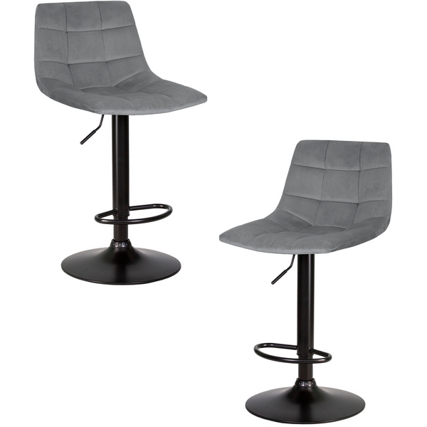 

Набор 2 шт стул барный DOBRIN TAILOR BLACK (серый велюр (MJ9-75)) Dobrin, LM-5017-N_B-M_C-MJ9-75