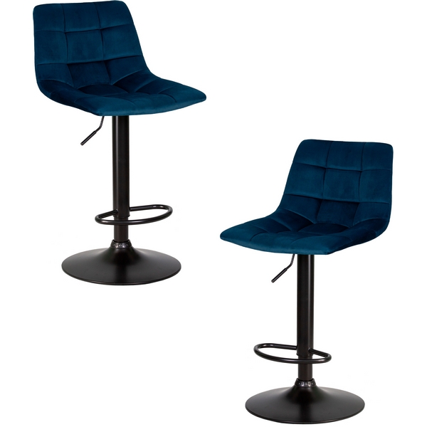

Набор 2 шт стул барный DOBRIN TAILOR BLACK (синий велюр (MJ9-117)) Dobrin, LM-5017-N_B-M_C-MJ9-117