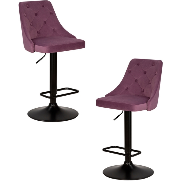 

Набор 2 шт стул барный DOBRIN JOSEPH BLACK (пудрово-сиреневый велюр (MJ9-52)) Dobrin, LM-5021-N_B-M_V-MJ9-52