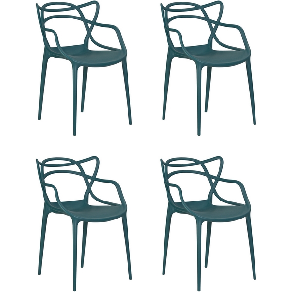 Изображение товара Набор 4 стула обеденных DOBRIN MASTERS морской волны G-05