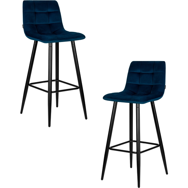 

Набор 2 шт стул барный DOBRIN NICOLE (черные матовые ножки, темно-синий велюр (108-95)) Dobrin, LML-8078-N_B-M_V-108-95