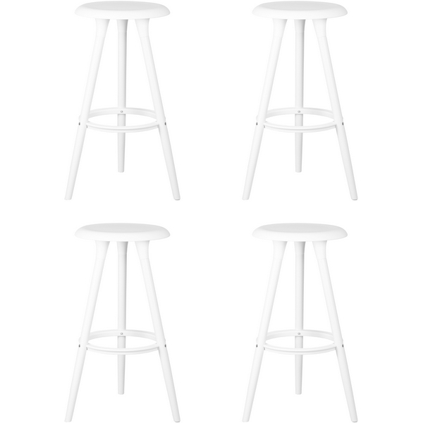 

Набор 4 шт табурет барный DOBRIN ROYCE WHITE (белый (W-02)) Dobrin, LMZL-PP652-N_W-TR_P-W-02