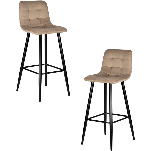 

Набор 2 шт стул барный DOBRIN NICOLE (черные матовые ножки, мокко велюр (108-104)) Dobrin, LML-8078-N_B-M_V-V108-104