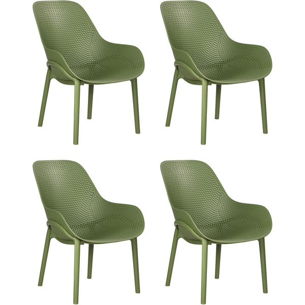 

Набор 4 шт Кресло DOBRIN LONZO (зеленый хаки (G-17) c УФ-защитой) Dobrin, LMZL-PP756-N_P_G-17