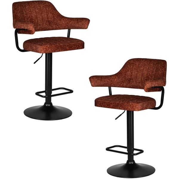 

Набор 2 шт стул барный DOBRIN CHARLY BLACK (терракотовый твид (LEO56)) Dobrin, LM-5019-N_B-M_CT-LEO56