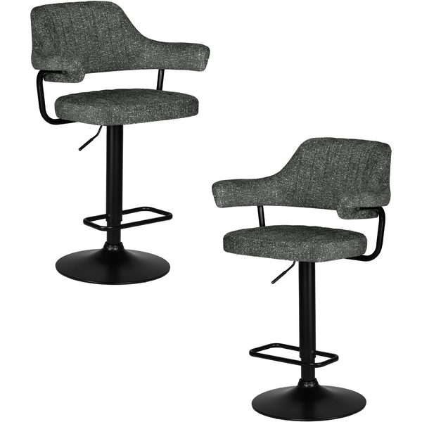 

Набор 2 шт стул барный DOBRIN CHARLY BLACK (серый твид (LEO11)) Dobrin, LM-5019-N_B-M_CT-LEO11