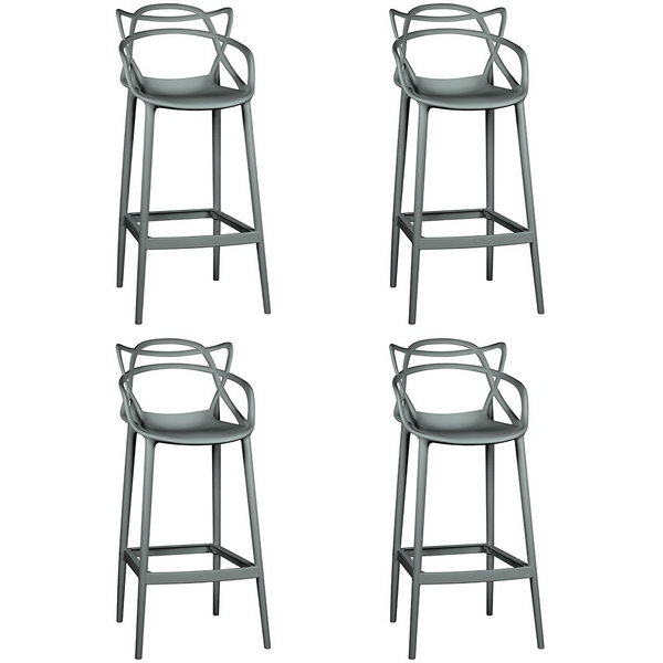 

Набор 4 шт Стул барный DOBRIN MASTERS BAR (тёмно-серый (GR-04)) Dobrin, SET-4 601CPP-LMZL MASTERS BAR