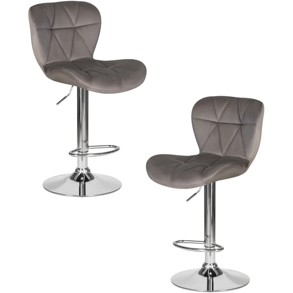 

Набор 2 шт Стул барный DOBRIN BARNY (серый велюр (MJ9-75)) Dobrin, SET-2 5022-LM BARNY