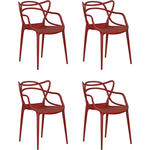 Изображение товара Набор из 4 обеденных стульев DOBRIN MASTERS кирпичный R-05 для улицы