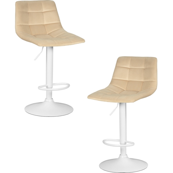 

Набор 2 шт Стул барный DOBRIN TAILOR WHITE (бежевый велюр (MJ9-10)) Dobrin, SET-2 5017_WhiteBase-LM TAILOR WHITE