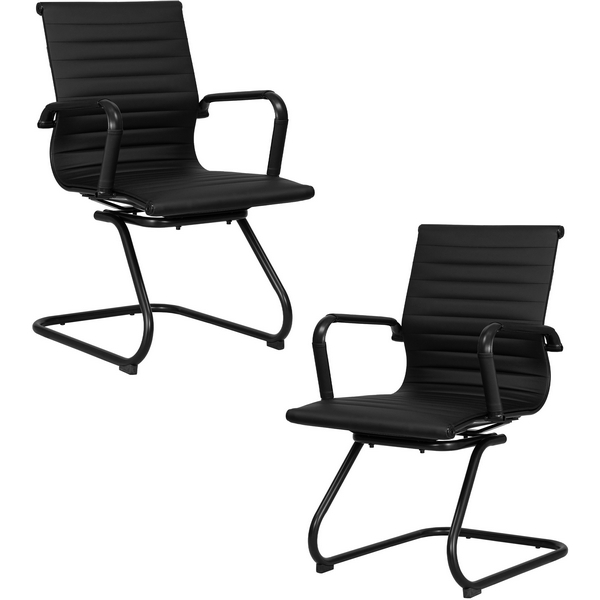 

Набор 2 шт Офисное кресло для посетителей DOBRIN CODY BLACK (чёрный) Dobrin, SET-2 102N_BlackBase-LMR CODY BLACK