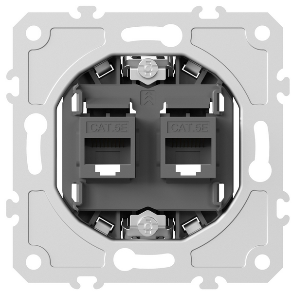 Изображение товара Механизм розетки двойной Ethernet RJ-45 Donel DB DB16500 Изображение товара Механизм розетки двойной Ethernet RJ-45 Donel DB DB16500