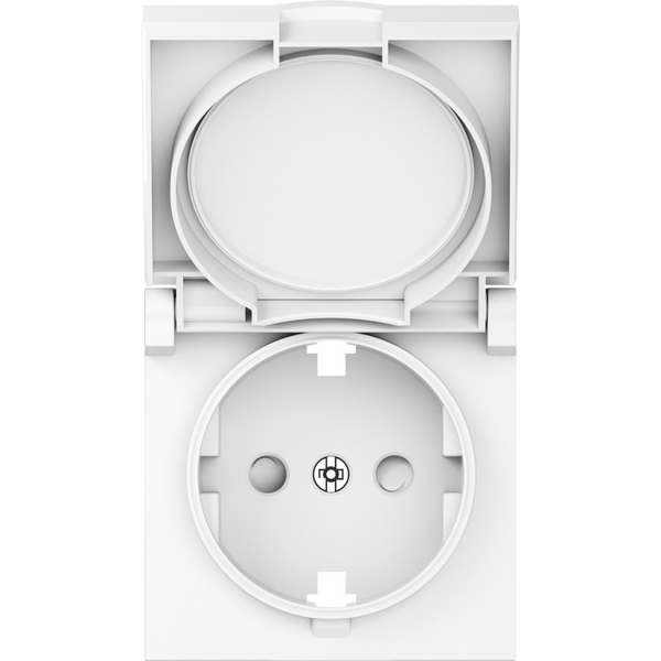 

Накладка для розетки Schuko с заземлением, с крышкой, 16A 250 В~, глянцевый белый Donel A07 DE45403, A07 DE45403