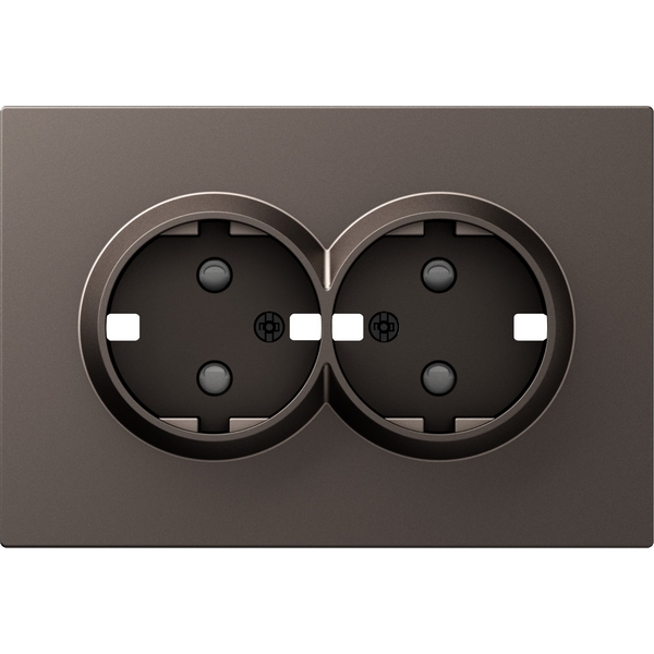 

Накладка для розетки 2-й с заземлением, со шторками 16A 250 В~, мокко Donel S08 DS22253, Коричневый, S08 DS22253