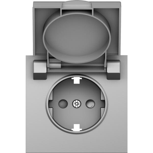

Накладка для розетки Schuko с заземлением, с крышкой, 16A 250 В~, сталь Donel S08 DS45437, Серый, S08 DS45437