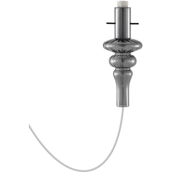 

Декоративный стеклянный элемент Donolux Cascata Glass DL20751 Smoky Brushed black дымчатый с патроном 1хЕ14 40Вт провод 2000 мм, Cascata Glass DL20751 Smoky Brushed black