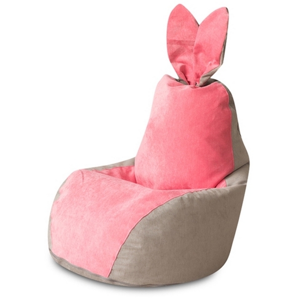 

Кресло мешок Dreambag Зайчик Серо-Розовый (Классический) 19190, 19190