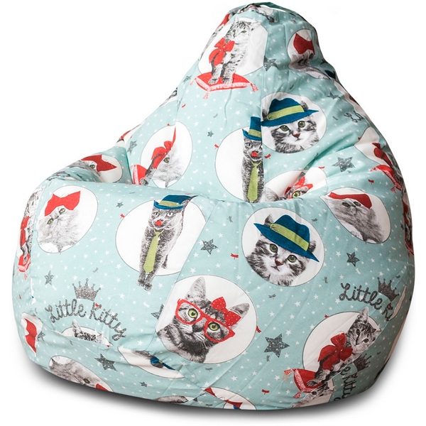 

Кресло мешок Dreambag Груша Кошки (3XL, Классический) 5006941, Голубой, 5006941