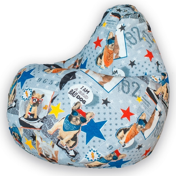 

Кресло мешок Dreambag Груша Бульдоги (3XL, Классический) 5007341, Голубой, 5007341