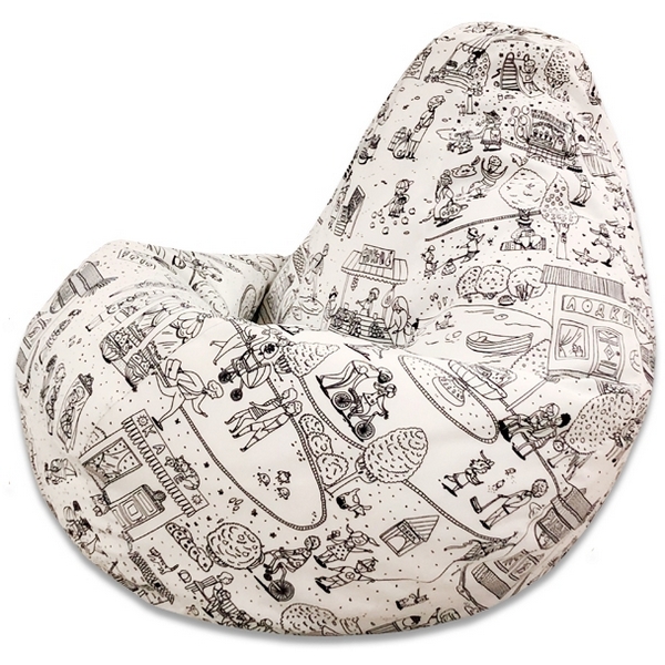 

Кресло мешок Dreambag Груша Раскраска (3XL, Классический) 5009641, Белый, 5009641