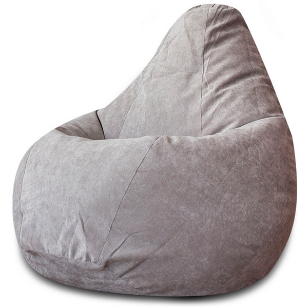 

Кресло мешок Dreambag Груша Серый Микровельвет (XL, Классический) 5013221, 5013221