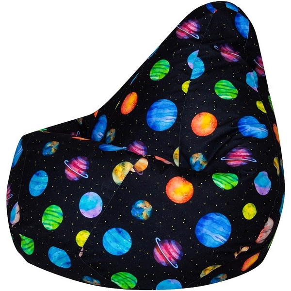

Кресло мешок Dreambag Груша Галактика (L, Классический) 5026411, Черный, 5026411
