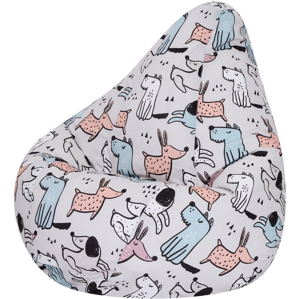 

Кресло мешок Dreambag Груша Dogs (L, Классический) 5032111, Серый, 5032111