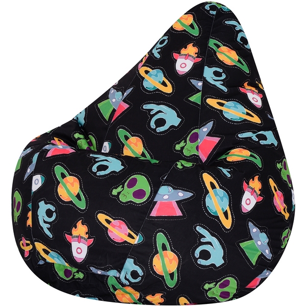

Кресло мешок Dreambag Груша Aliens (XL, Классический) 5032621, Черный, 5032621