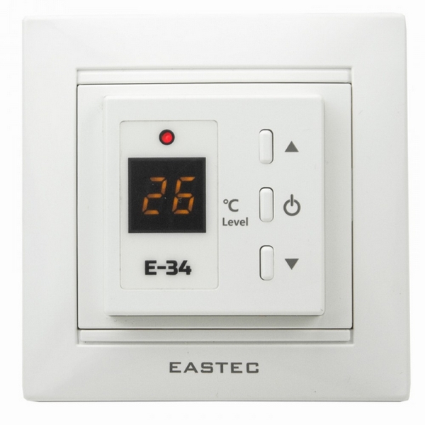 

Терморегулятор EASTEC E-34, белый в рамке Legrand (EASTEC), Терморегуляторы EASTEC EASTEC E-34 белый