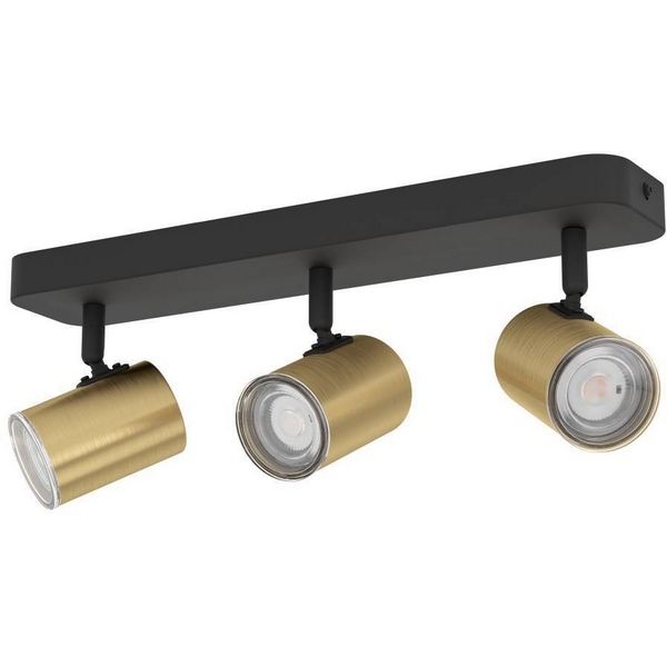 

Спот Eglo Consuma 1 300585 3X5W(GU10) сталь, черный, латунь состаренный, Consuma 1 300585