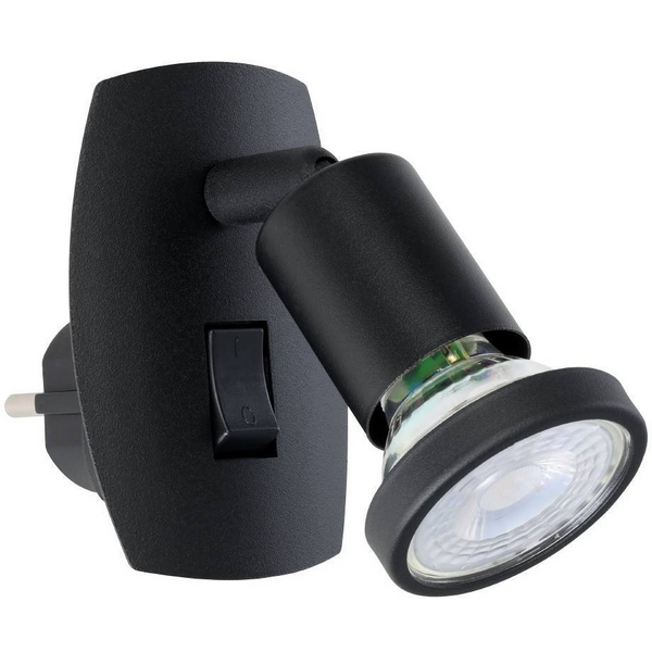 

Спот в розетку Eglo Parrini 300911 1X4,5W(GU10), сталь, пластик, черный, Parrini 300911