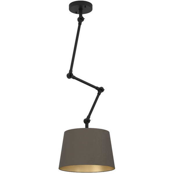 Изображение товара Потолочная люстра на штанге Eglo Pistunio 390198 хай-тек лофт черная ткань