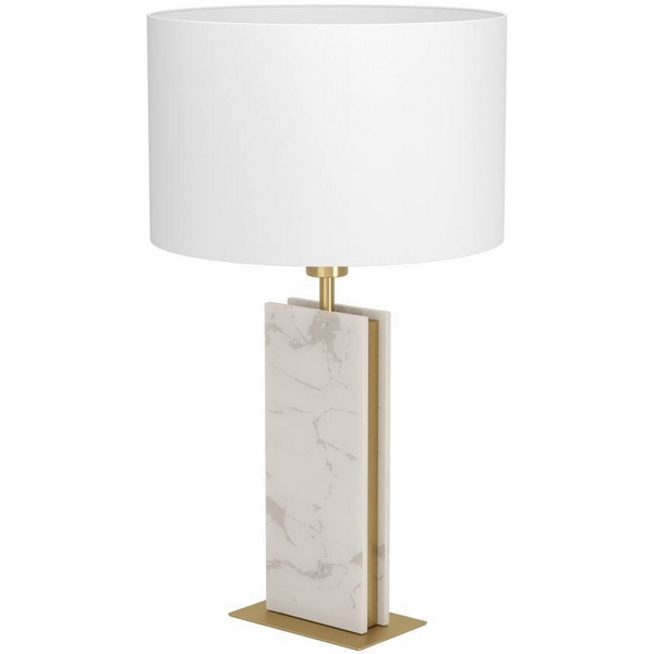 Изображение товара Настольная лампа Eglo Belesar 390409 Модерн Белый латунь текстиль Изображение товара Настольная лампа Eglo Belesar 390409 Модерн Белый латунь текстиль