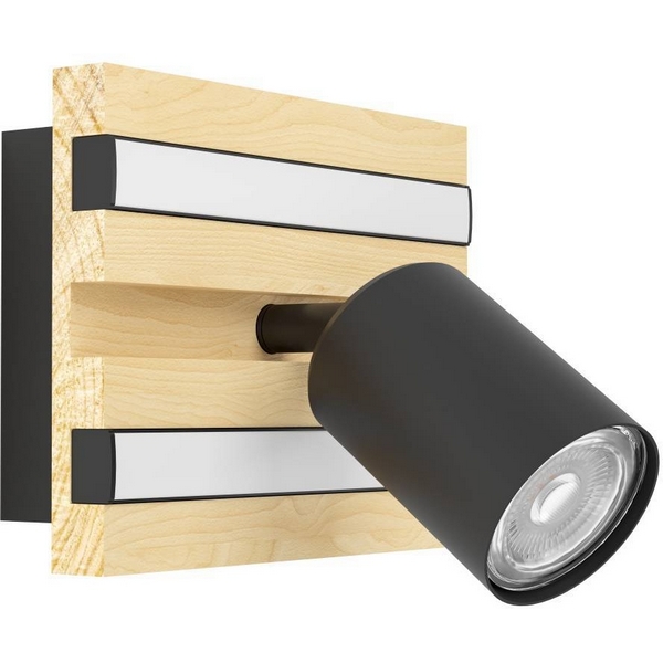 

Настенный светильник светодиодный Eglo Gesteira 390521 8W LED 3000K, 660lm, сталь, дерево, черный, коричневый, черный, Gesteira 390521