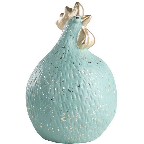 

Фигурка Курица Eglo Saidane 427939 D135, H205 керамика, мятный зеленый, золотой, Saidane 427939