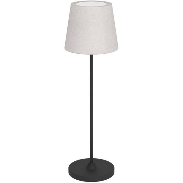 

Настольная лампа с аккумулятором, диммируемая, сенсорная Eglo Leonero 75937 3,8W(LED), 2400K, 3000K, 4000K, 300lm, сталь, черный/текстиль, бежевый, Leonero 75937