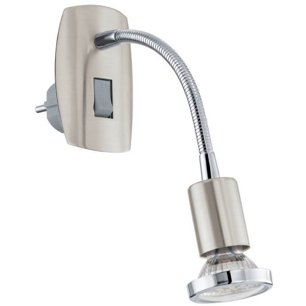 

Светодиодная бра в розетку на гибкой ножке с выключателем Eglo Mini 4 902366, Никель, Mini 4 902366