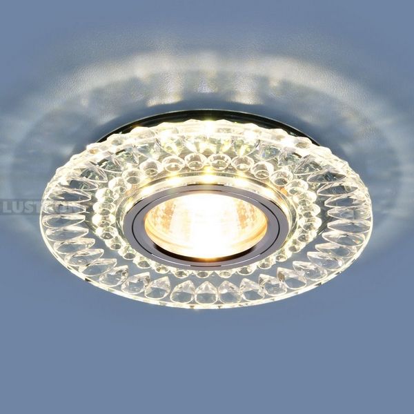Встраиваемый светильник хрусталь 2197 MR16 CL/SL прозрачный/серебро (Elektrostandard)