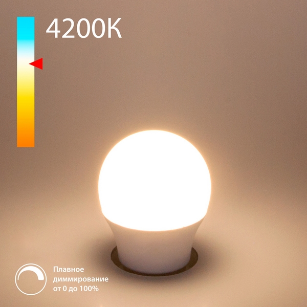 

Светодиодная диммируемая лампа Elektrostandard Dimmable 7W 4200K E27 (G45) BLE2776, BLE2776