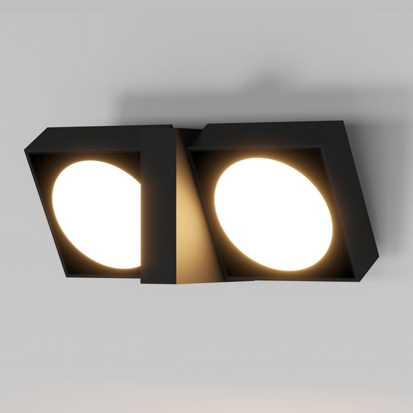 

Настенный уличный IP54 LED светильник Elektrostandard Twin 35170/D с поворотными плафонами, Черный, Twin 35170/D черный