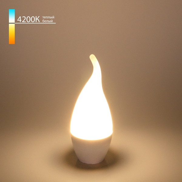 

Лампочка светодиодная СDW 6W 4200K E14 Elektrostandard LED D, Свеча На Ветру BLE1419