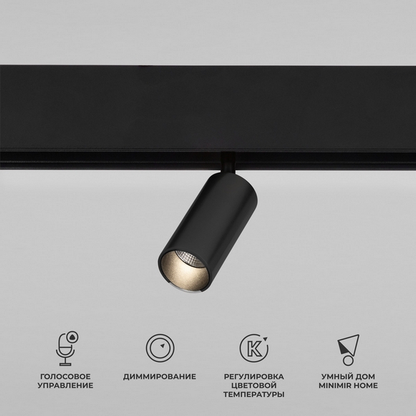 

Трековый светильник с голосовым управлением 48V магнитный светодиодный Elektrostandard Slim Magnetic 85071/01 a063532 WIFI (Умный дом), Черный, Slim Magnetic 85071/01