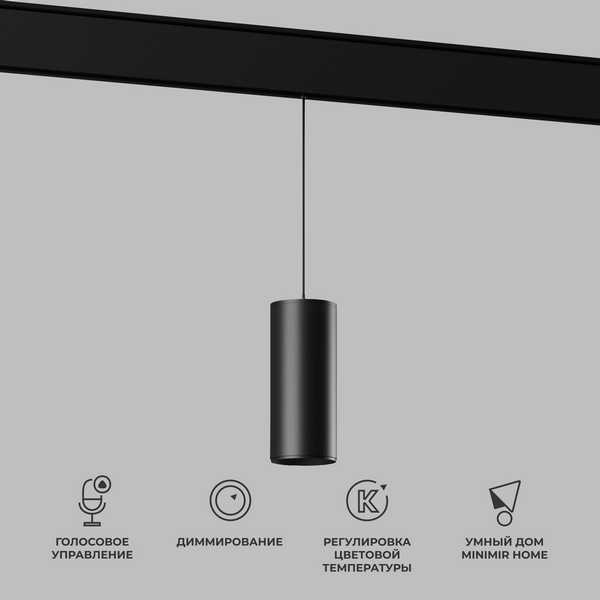 

Трековый светильник с голосовым управлением 48V магнитный светодиодный Elektrostandard Slim Magnetic 85073/01 WIFI (Умный дом), Черный, Slim Magnetic 85073/01