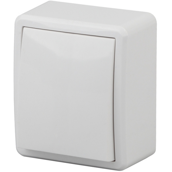 

Выключатель накладной одноклавишный с подсветкой (белый) ЭРА 11-1202-01, 11-1202-01