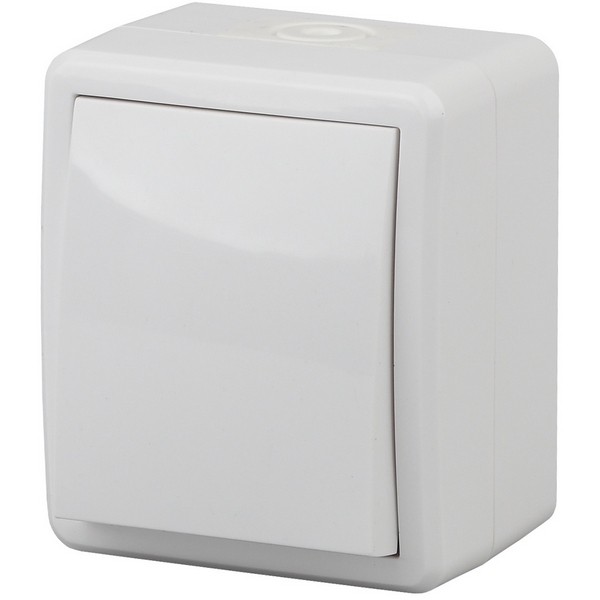 

Выключатель накладной одноклавишный (белый) IP54 ЭРА 11-1401-01, 11-1401-01